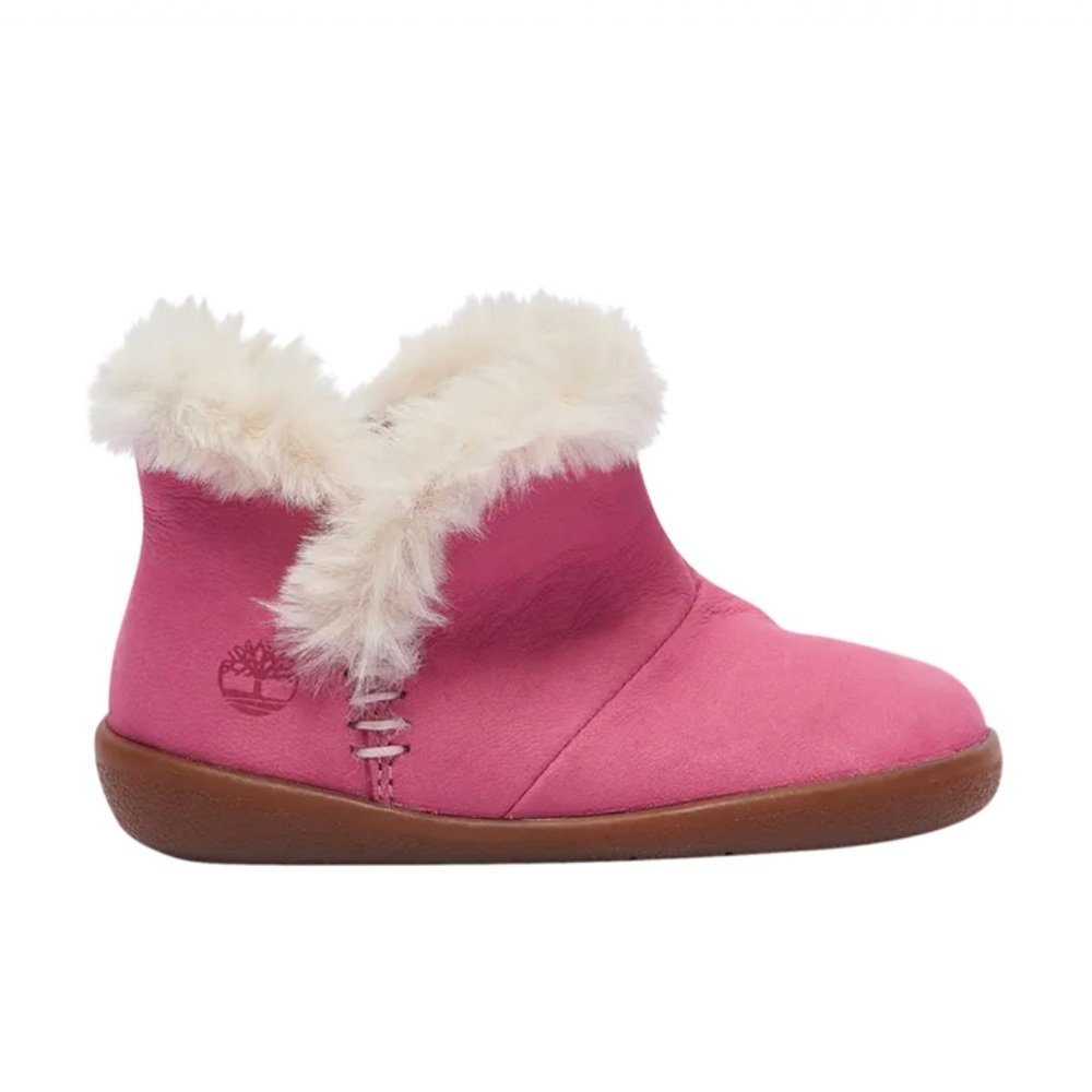 Timberland Pink Kids Fur-Lined Ankle Boots